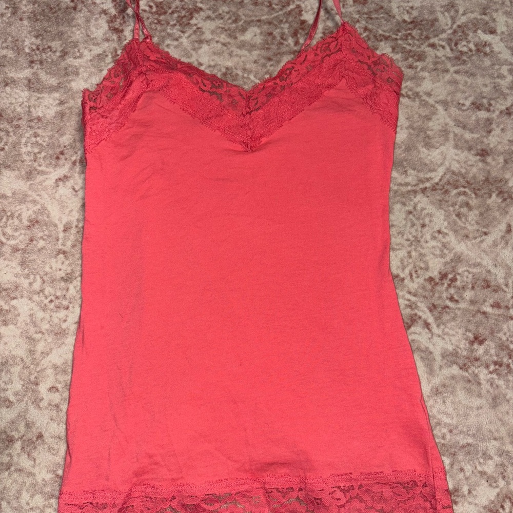 Forever 21 Lace Trim Camisole - Peach/Coral 🪸